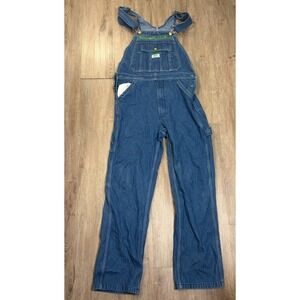 Liberty Overall Bibs Mens 32x30 Denim Workwear Big Dark Blue